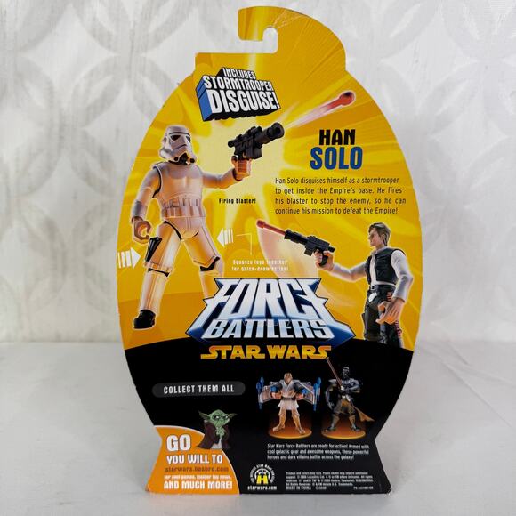 Star Wars Force Battlers Stormtrooper Han Solo 7" Quick-Draw Action Figure New! - Picture 2 of 5